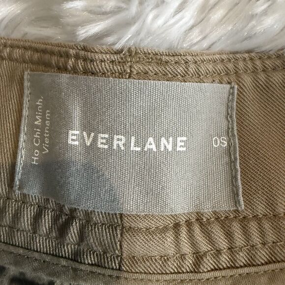 EVERLANE The Way High Drape Trouser Pants Womens Size 0 Short Beige Relaxed - Picture 8 of 13